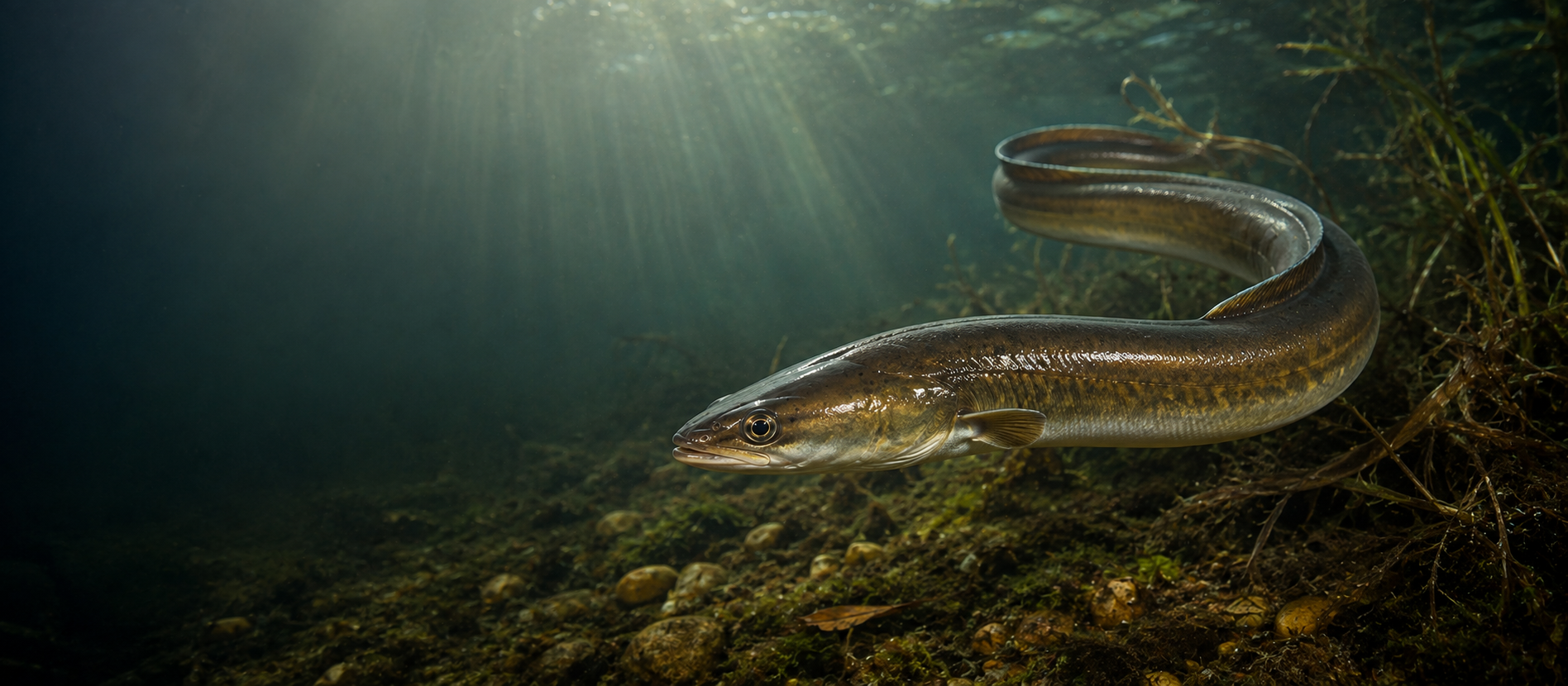 European Eel underwater