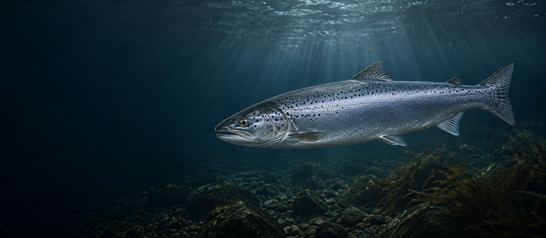 Grilse underwater