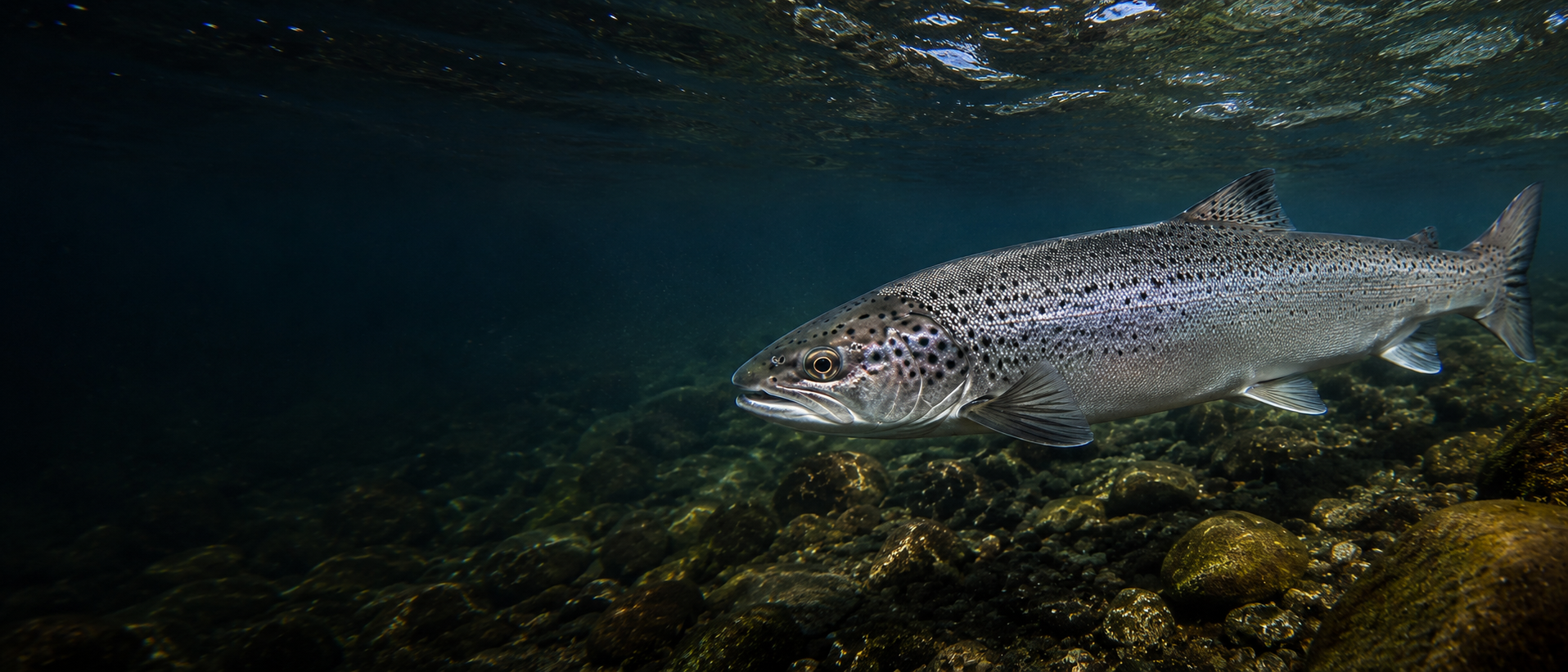 Salmon underwater