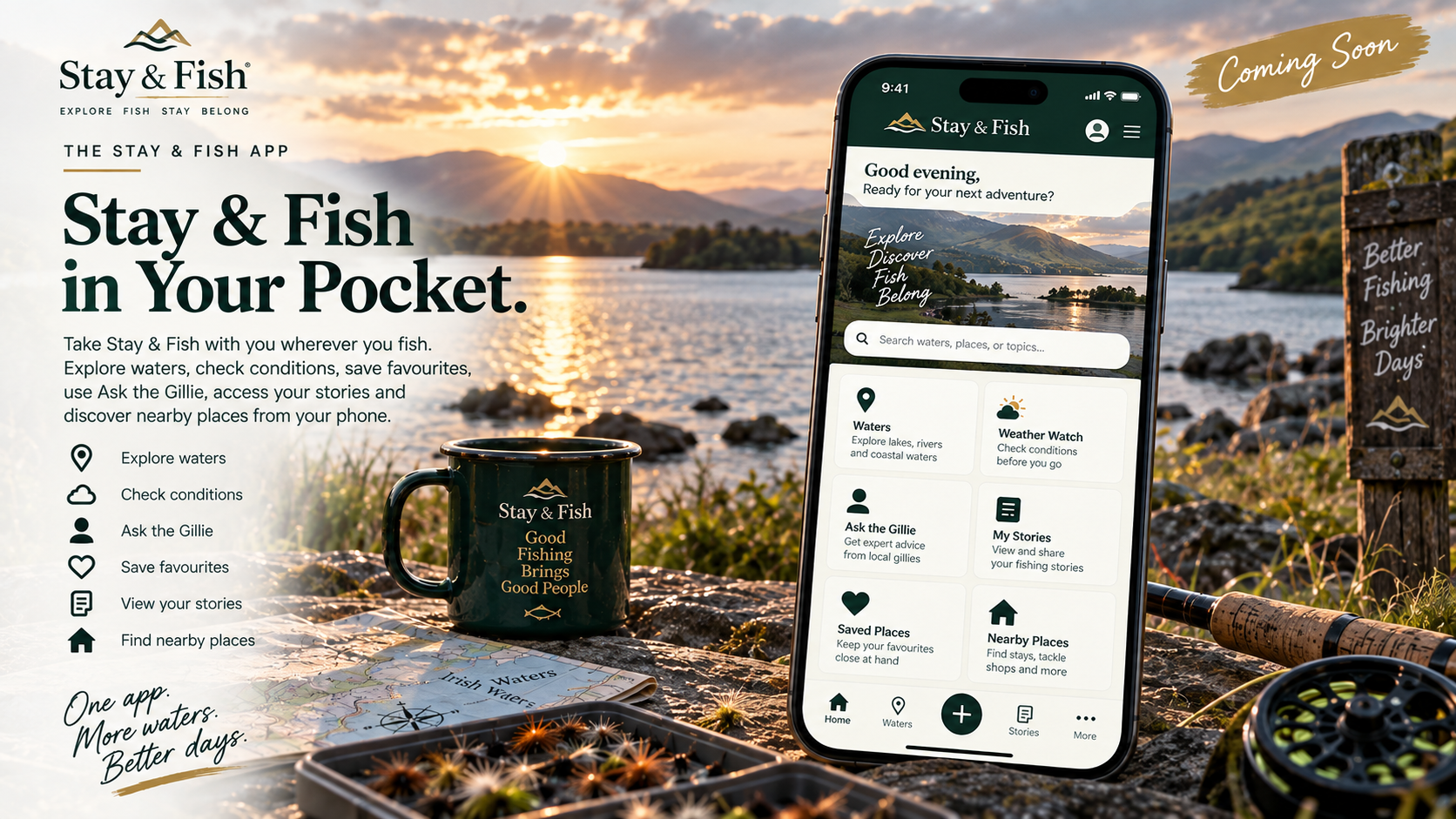 THE STAY & FISH APP — feature preview